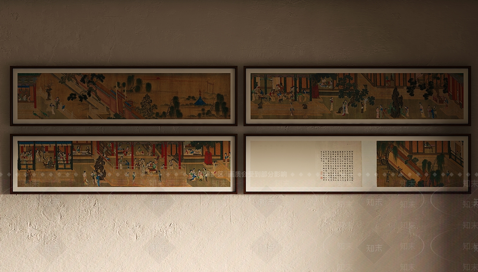 中式装饰画3D模型下载【ID:1151896684】