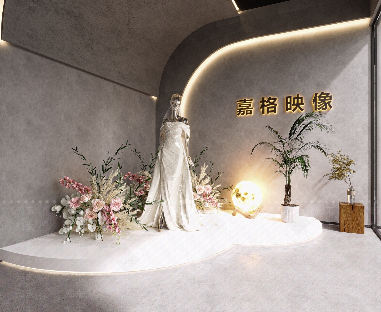 现代简约婚纱店3D模型下载【ID:1151910895】