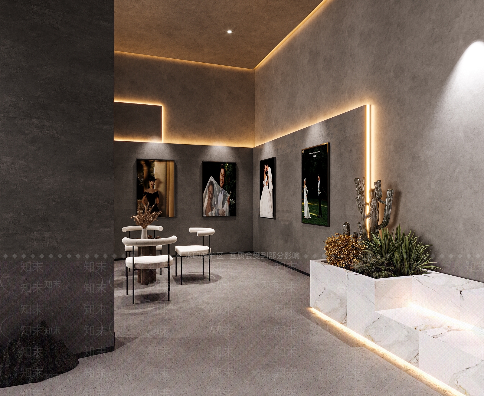 现代简约婚纱店3D模型下载【ID:1151910895】