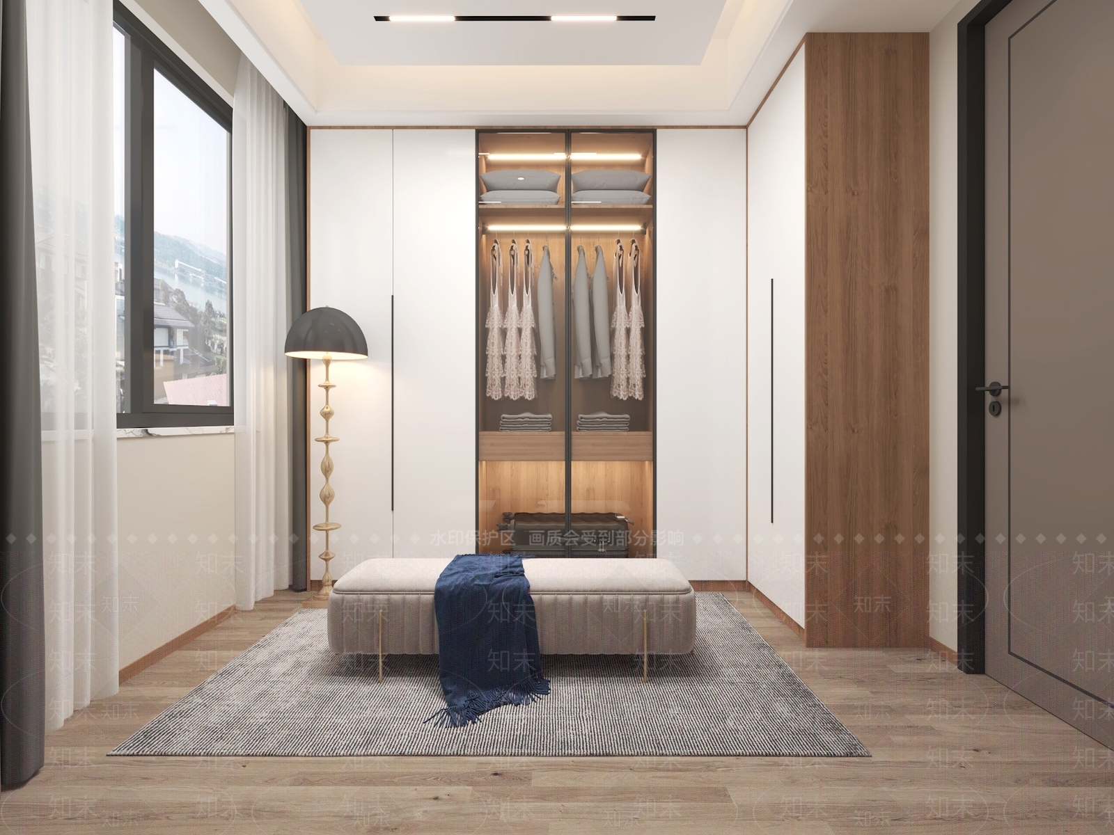 现代衣帽间3D模型下载【ID:1151901507】