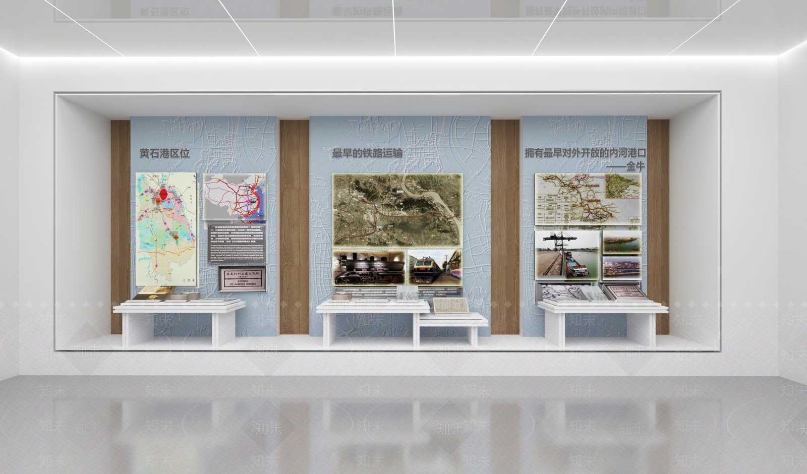 现代陆路网络地图展厅3D模型下载【ID:1151905042】