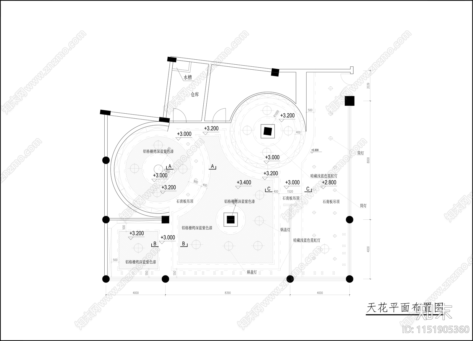 古董店室内cad施工图下载【ID:1151905360】