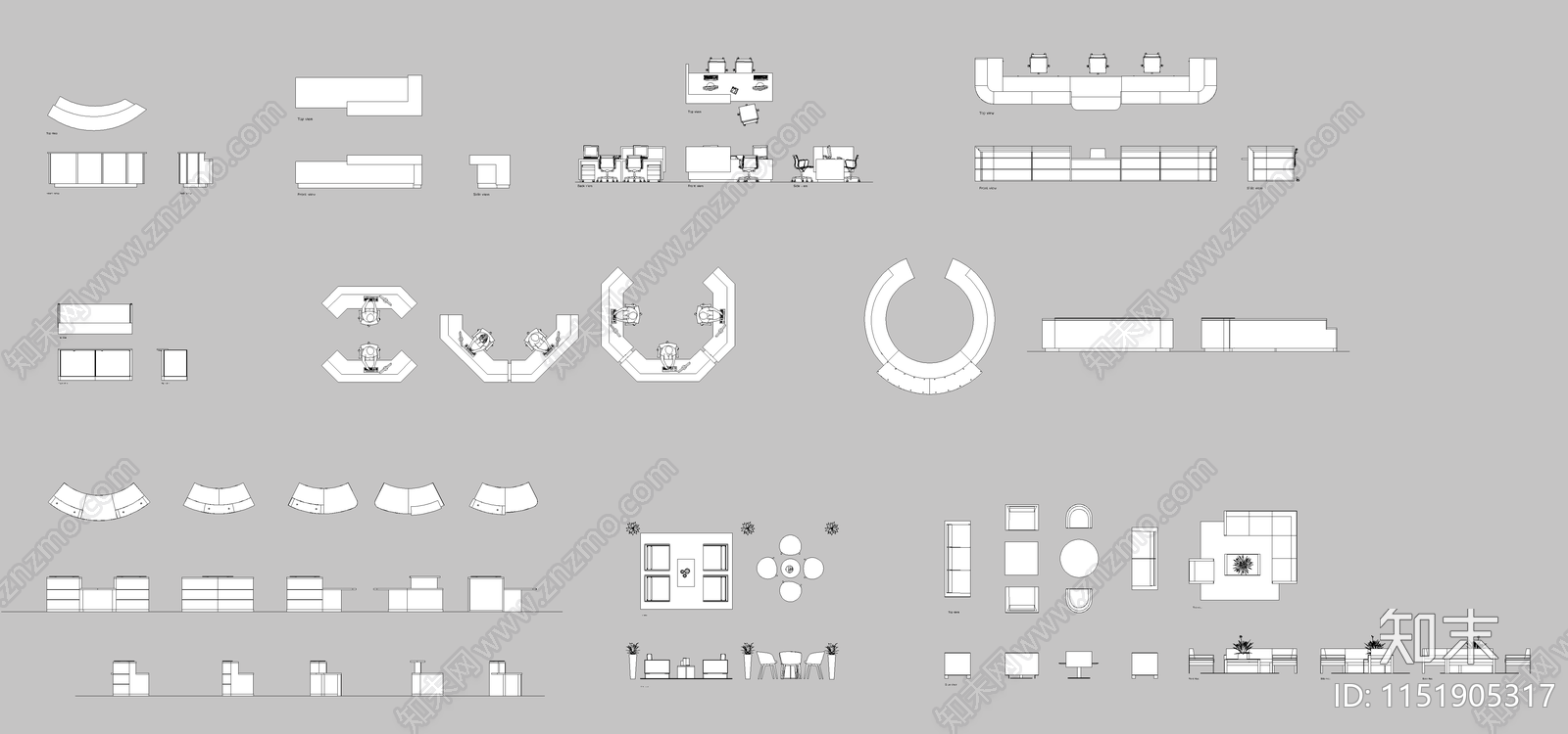 宾馆酒店家具施工图下载【ID:1151905317】