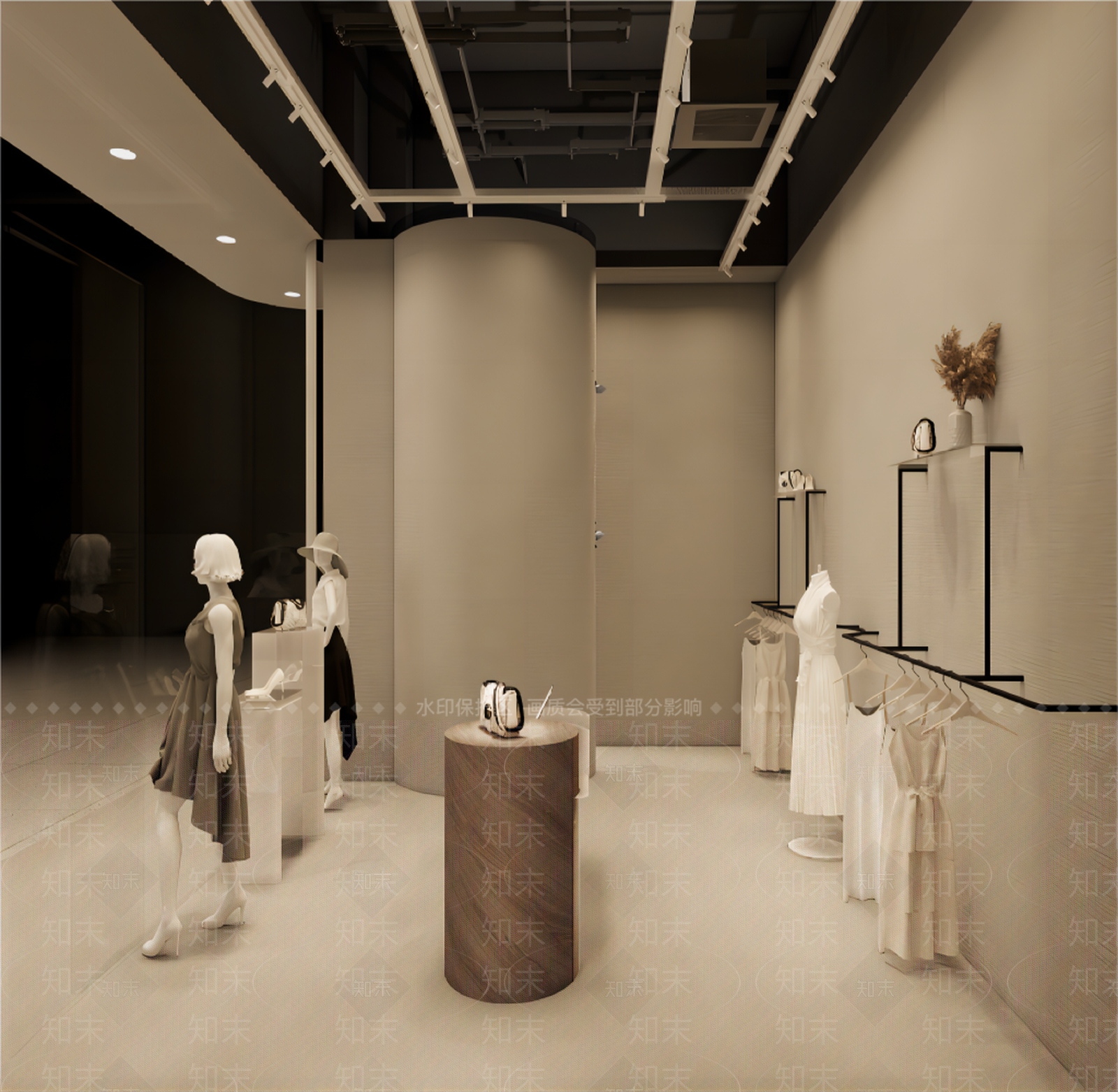 侘寂服装店SU模型下载【ID:1151905931】