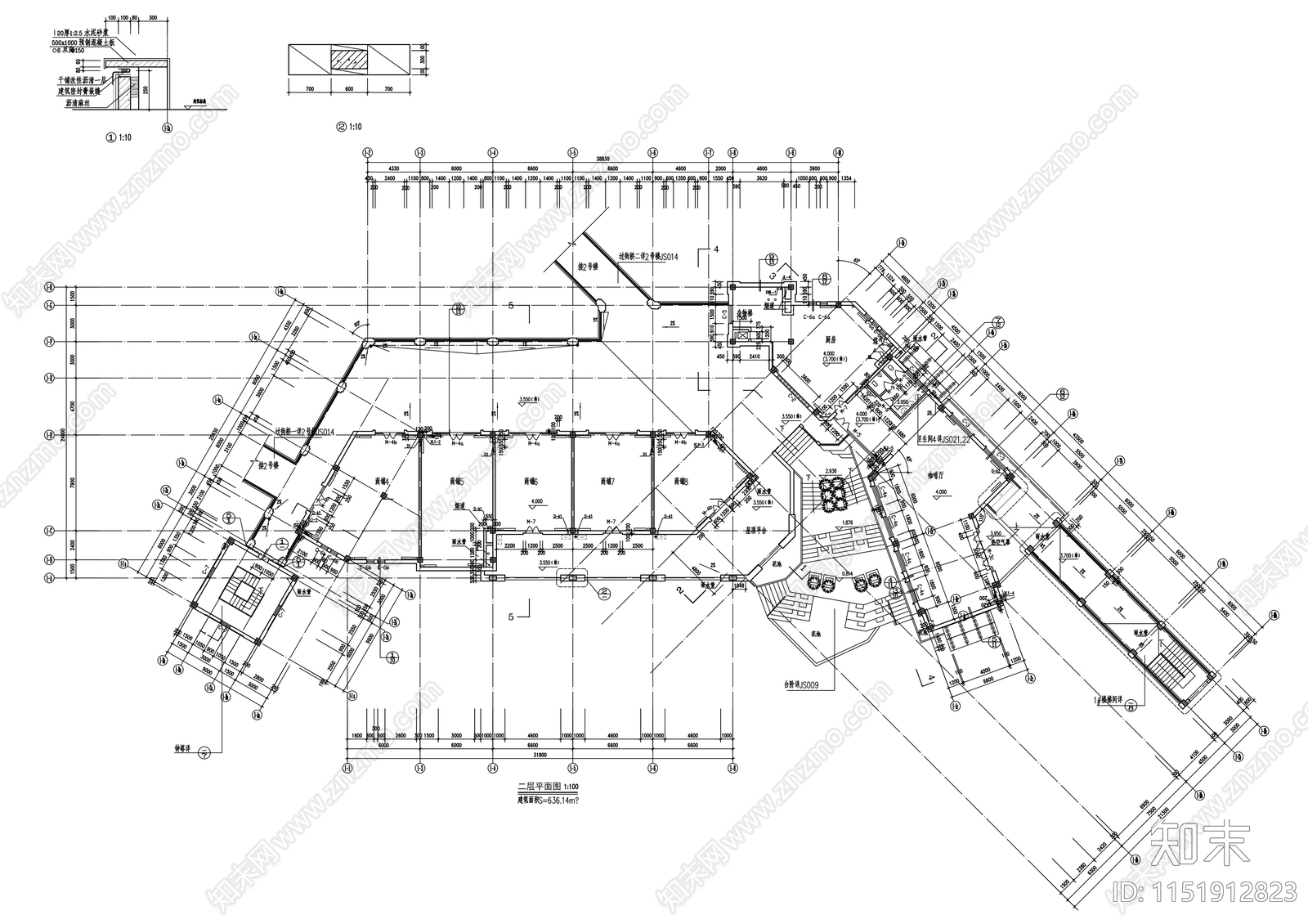 知名企业会所建筑cad施工图下载【ID:1151912823】