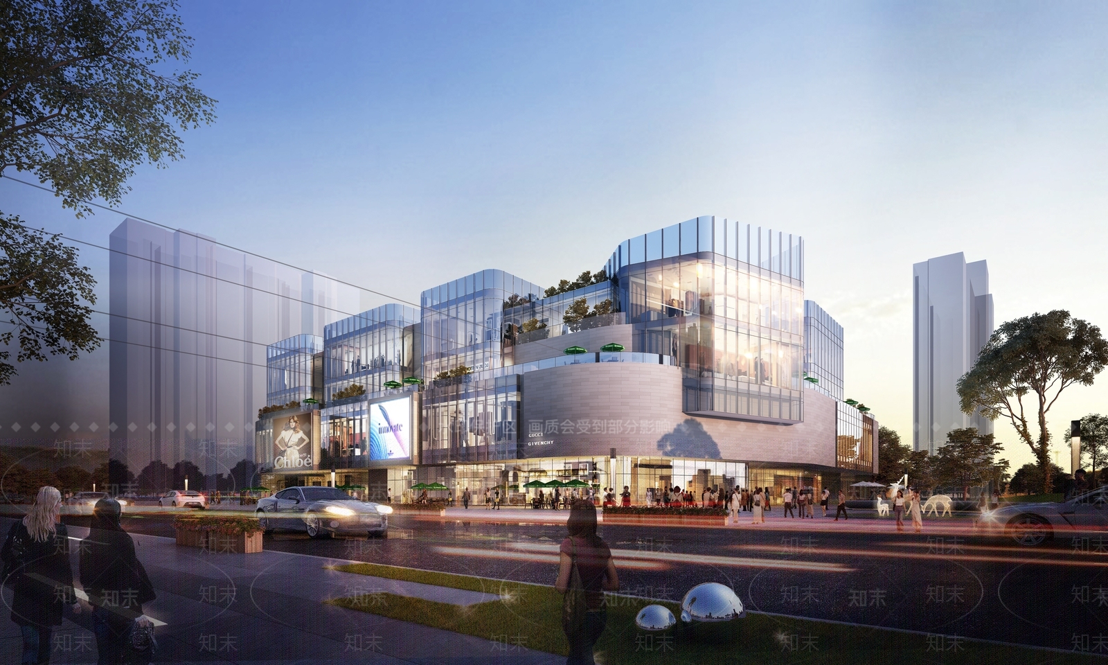 现代商业多层SU模型下载【ID:1151920404】