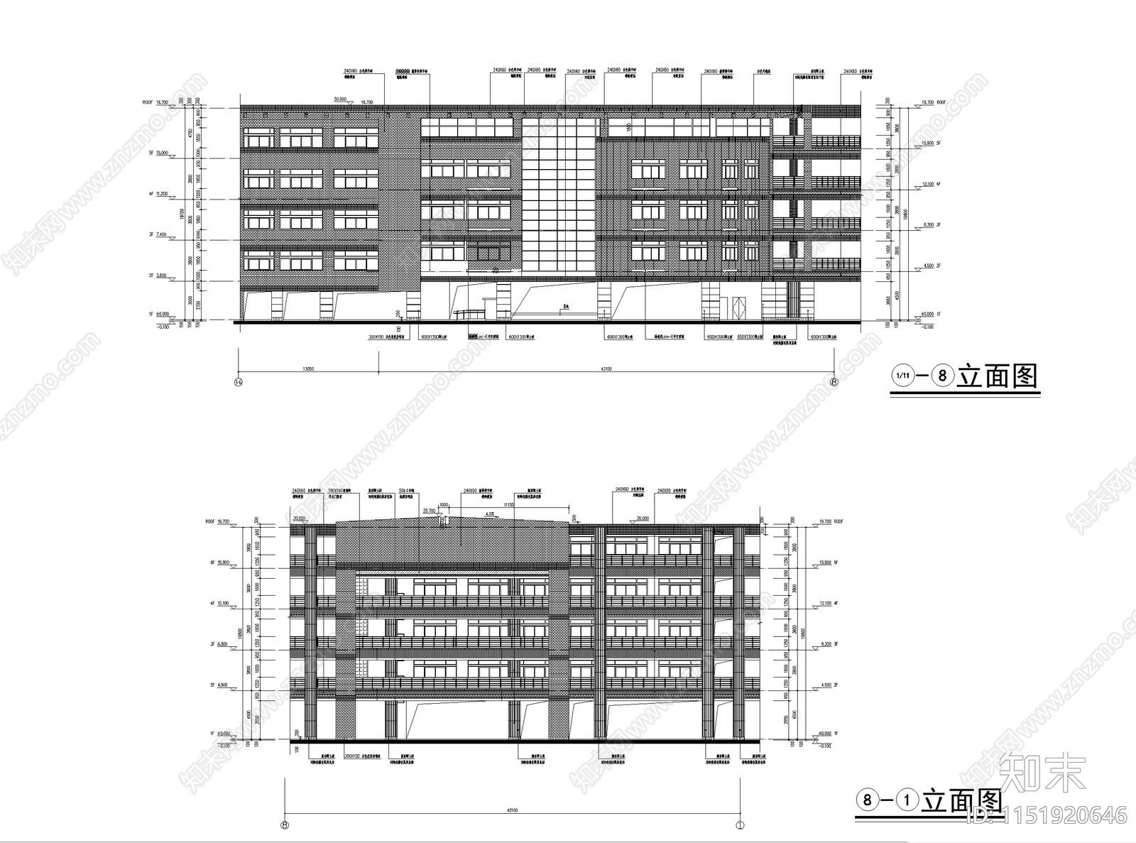 中学弧形实验楼建筑cad施工图下载【ID:1151920646】