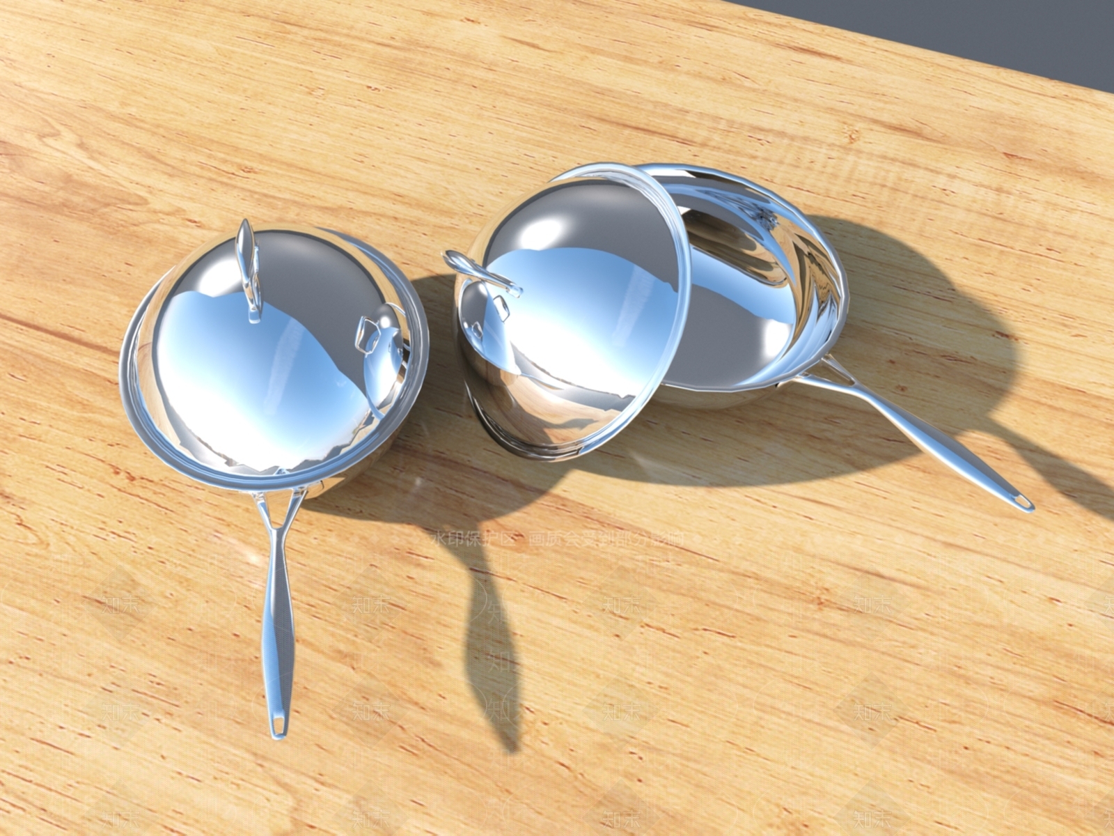 不锈钢锅3D模型下载【ID:1151923310】