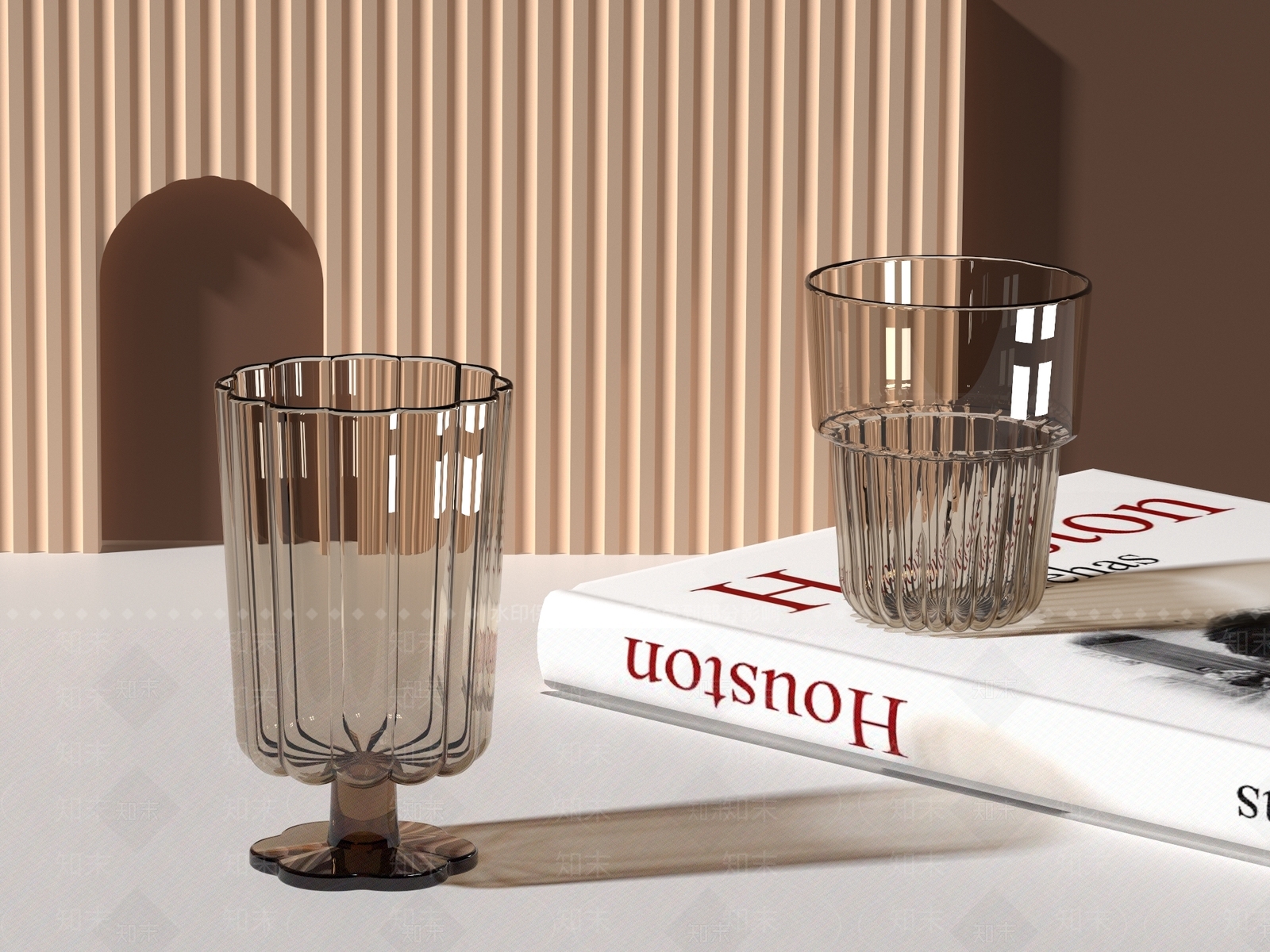 现代玻璃杯3D模型下载【ID:1151927494】