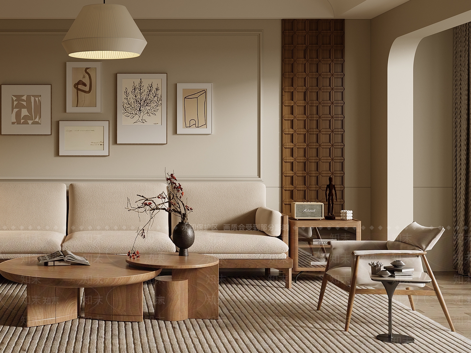 三人布艺沙发三人沙发SU模型下载【ID:1227552462】