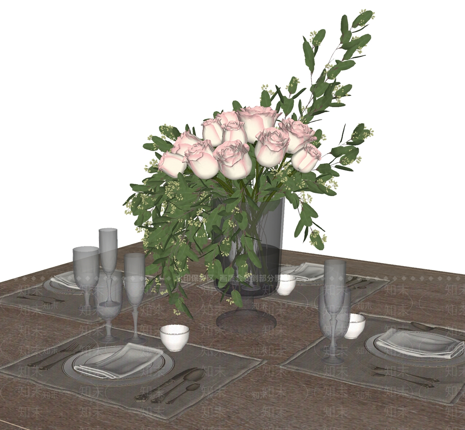 餐具SU模型下载【ID:1151933038】