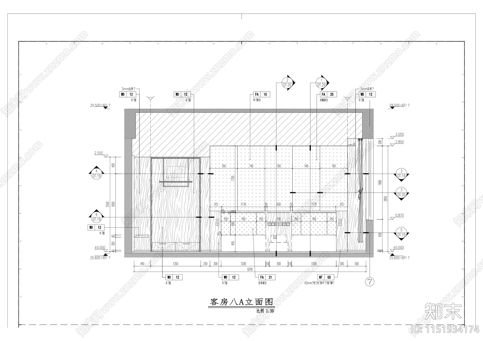 缤悦酒店标间客房户型施工图下载【ID:1151934174】