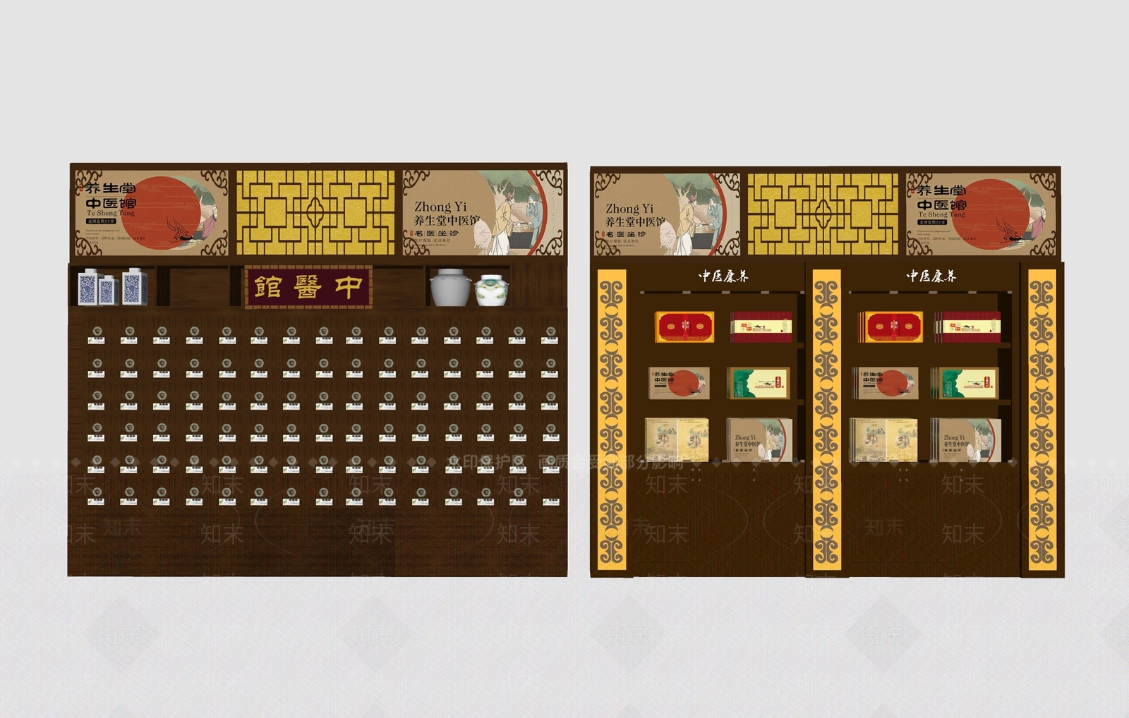 新中式药柜SU模型下载【ID:1151936692】