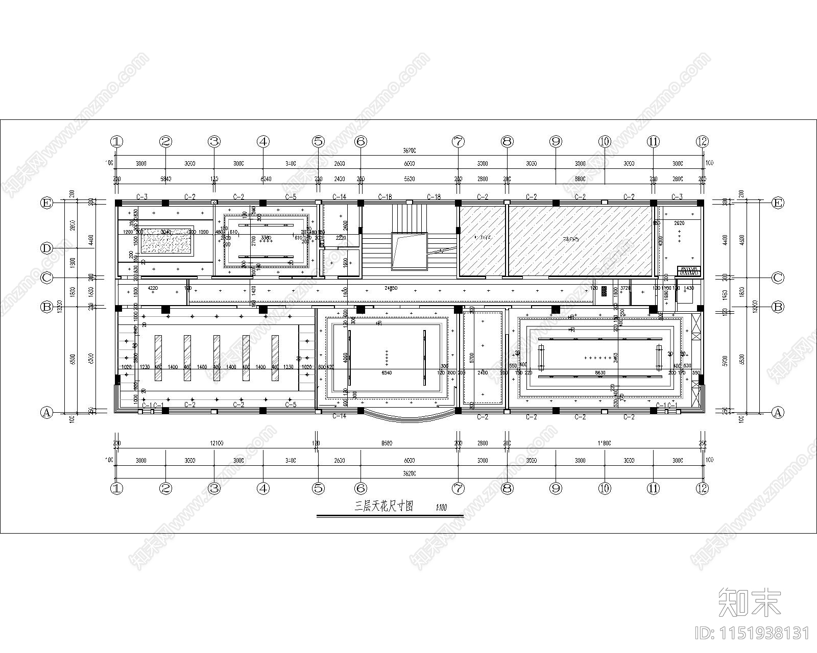 4层办公楼设计cad施工图下载【ID:1151938131】