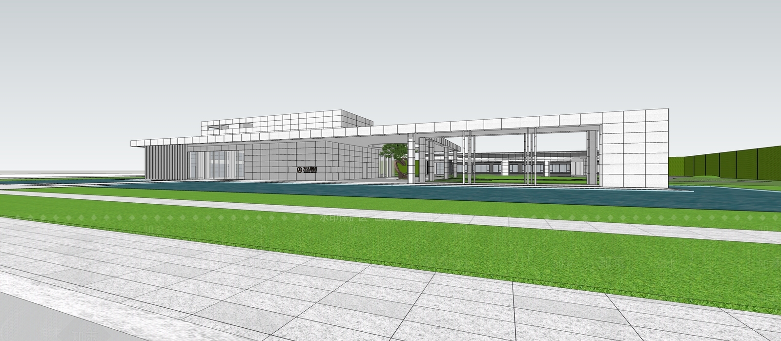 现代风格住宅售楼部展示区SU模型下载【ID:1151941357】