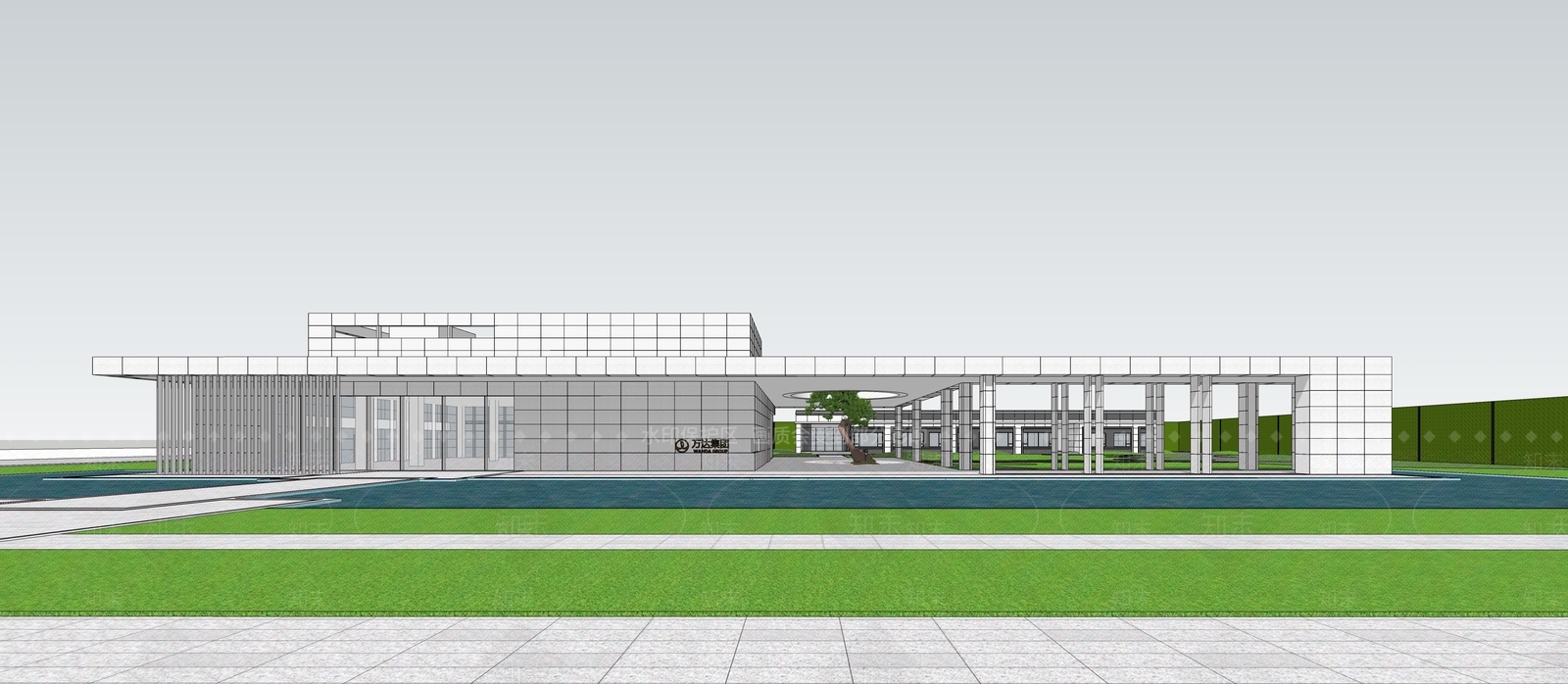 现代风格住宅售楼部展示区SU模型下载【ID:1151941357】