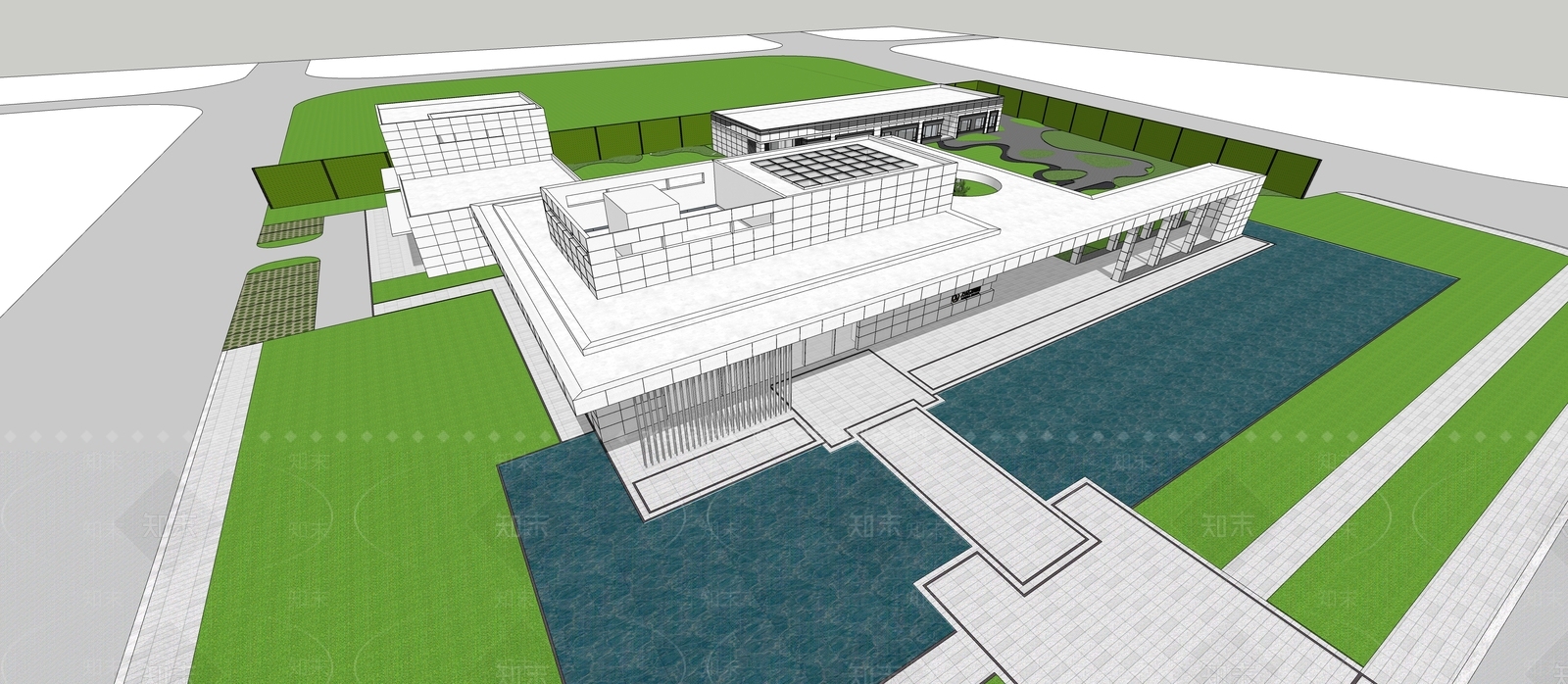 现代风格住宅售楼部展示区SU模型下载【ID:1151941357】