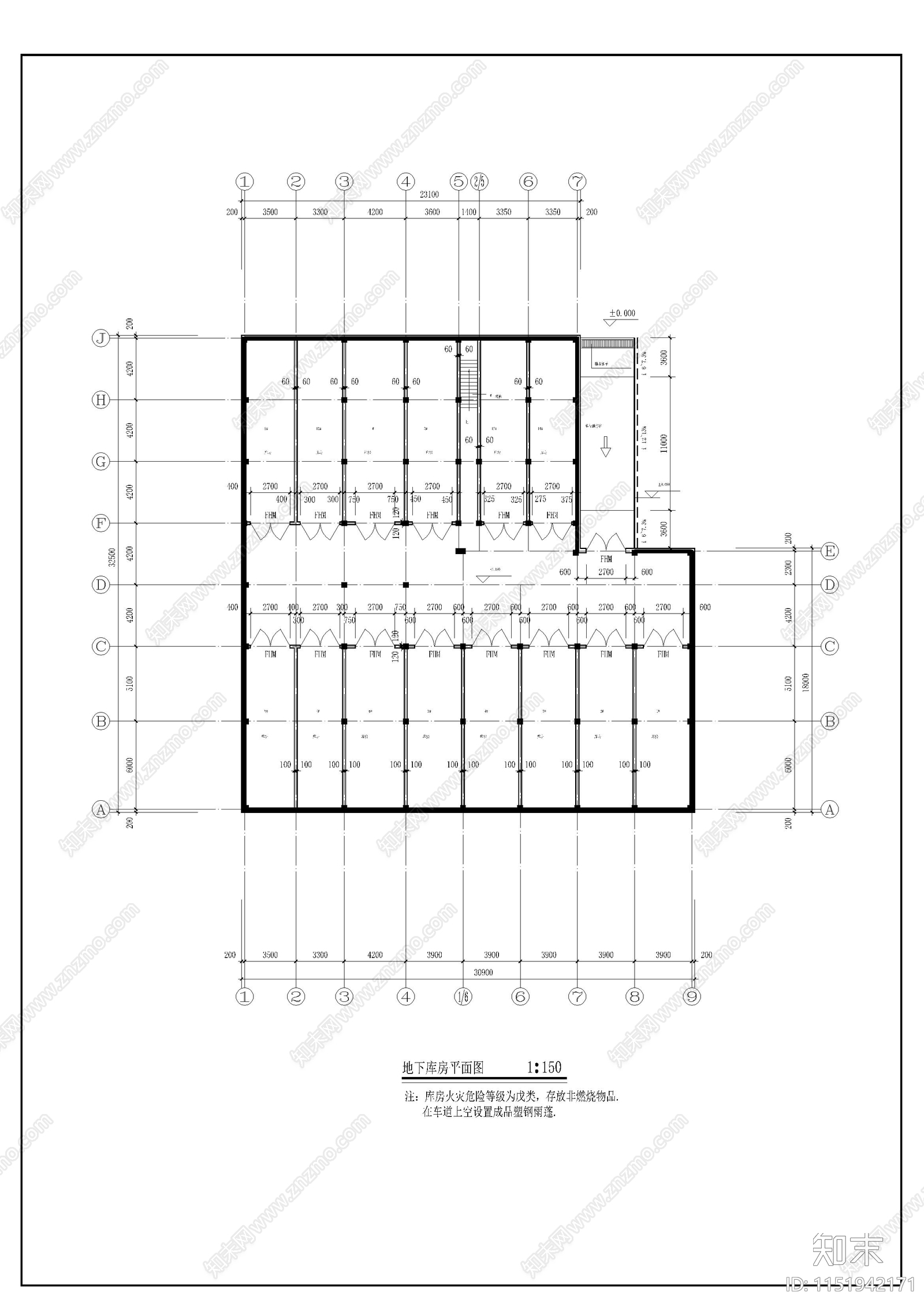 仿古清式三层沿街商铺建筑cad施工图下载【ID:1151942171】