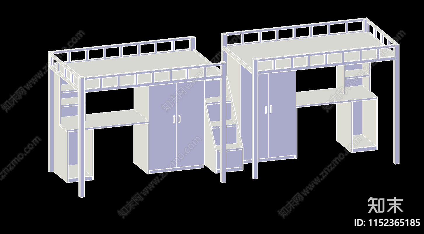 宿舍床节点生产效果图施工图下载【ID:1152365185】