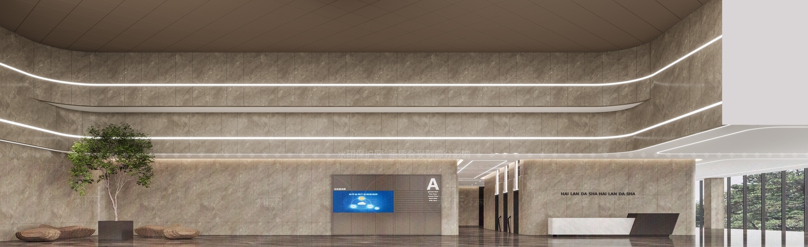 现代电梯间3D模型下载【ID:1214553319】