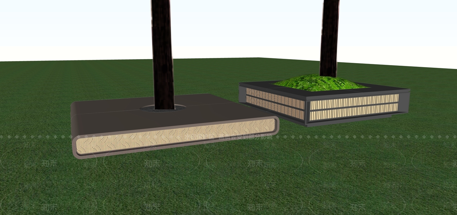 现代景观灯具SU模型下载【ID:1152140516】