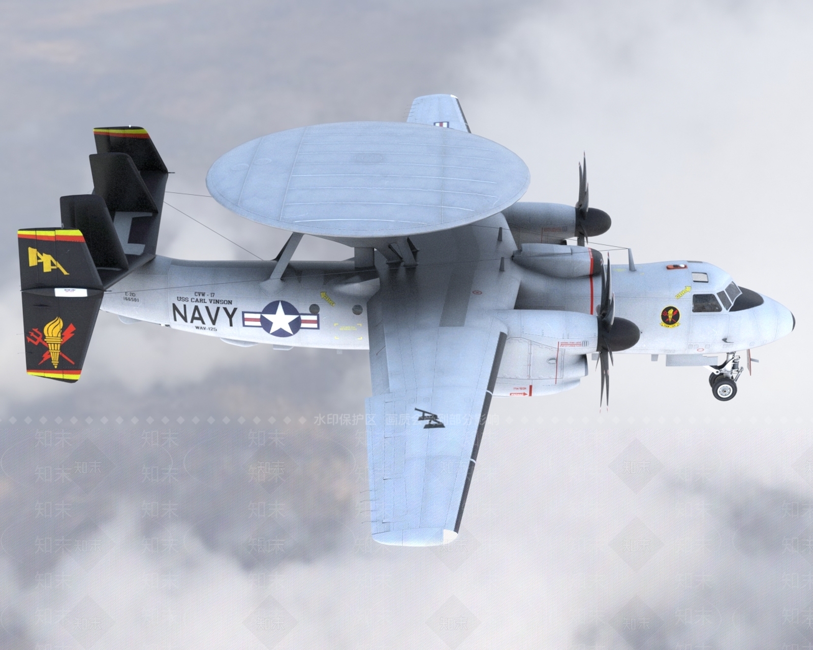 E2舰载航母之眼3D模型下载【ID:1151951360】