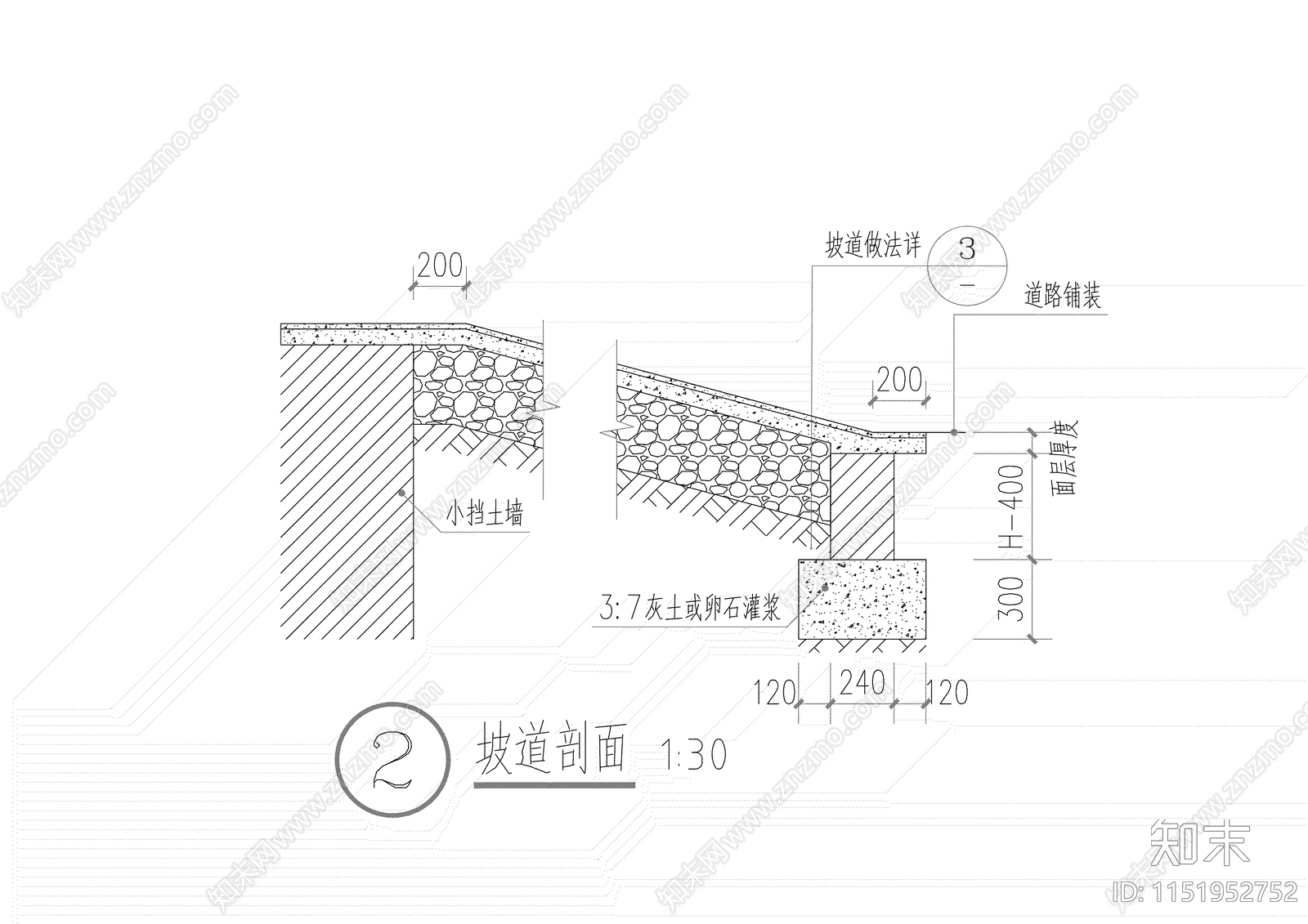 剁斧石面层坡道构造节点施工图下载【ID:1151952752】