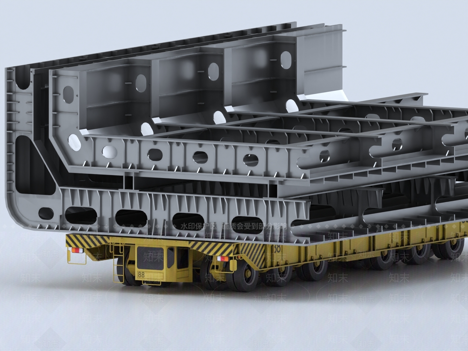 船舶拖车3D模型下载【ID:1151960563】