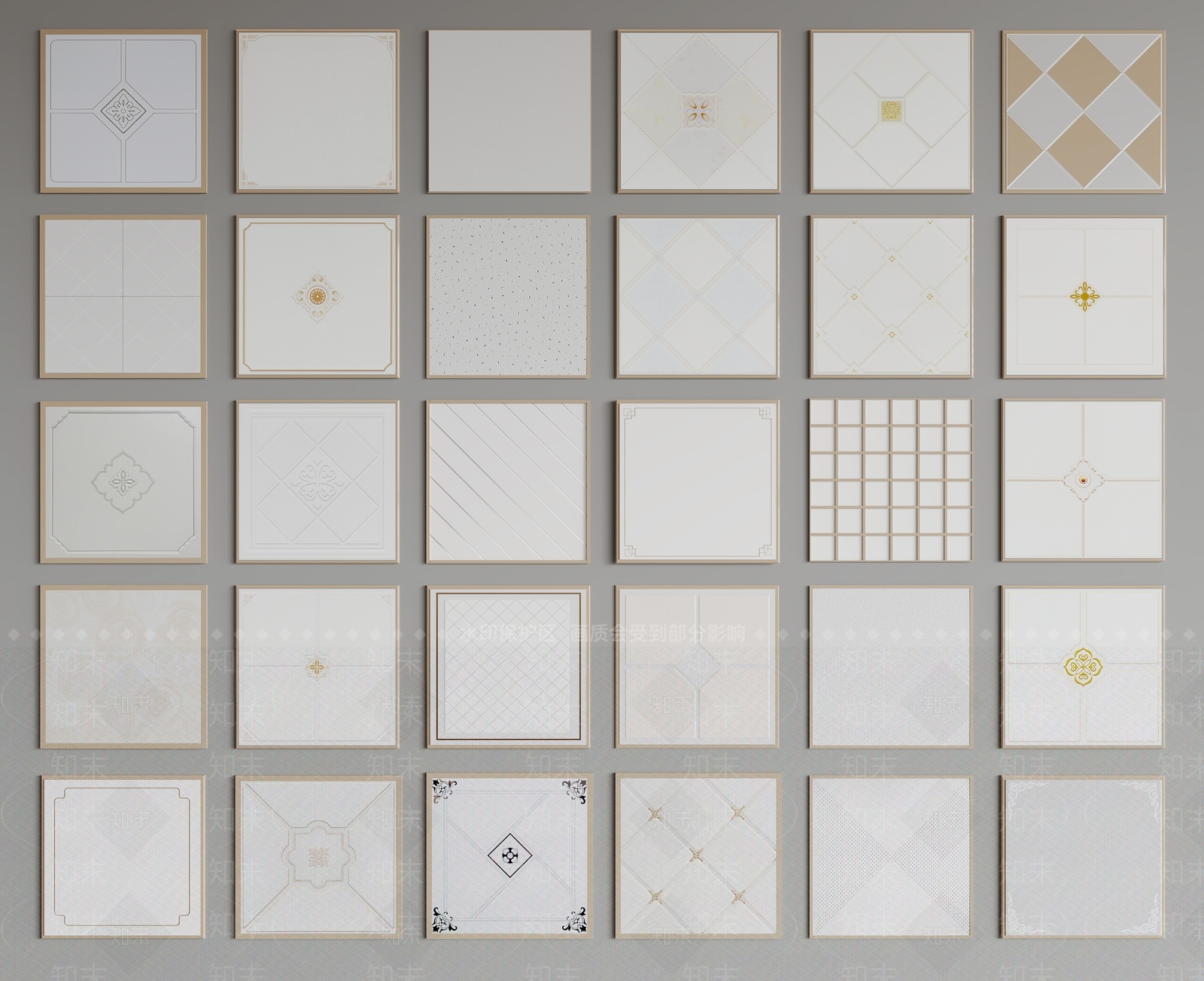 现代铝扣板吊顶3D模型下载【ID:1151953483】