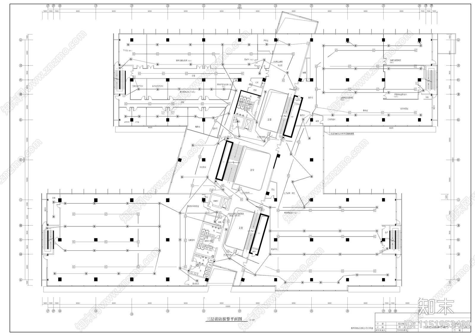 四层市图书馆室内cad施工图下载【ID:1151953439】