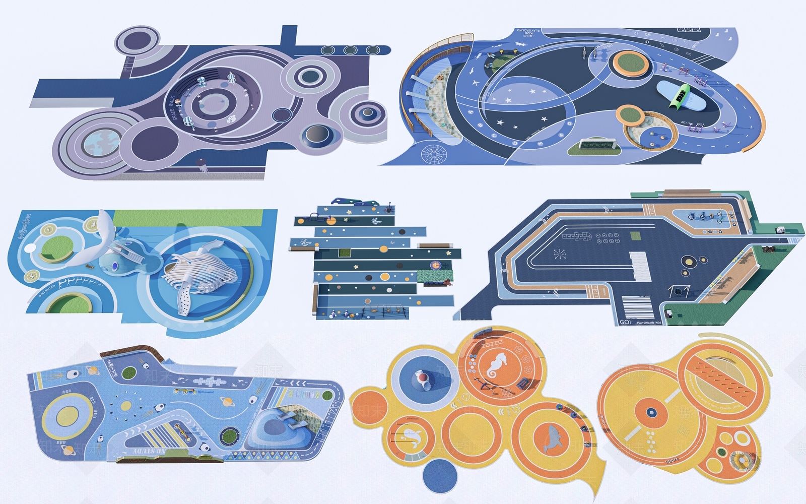 现代儿童公园3D模型下载【ID:1151954621】