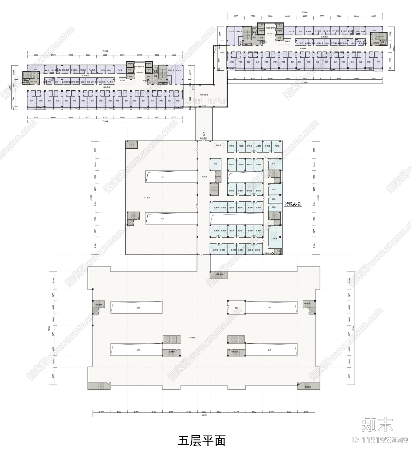 门急诊医技楼室内cad施工图下载【ID:1151956649】