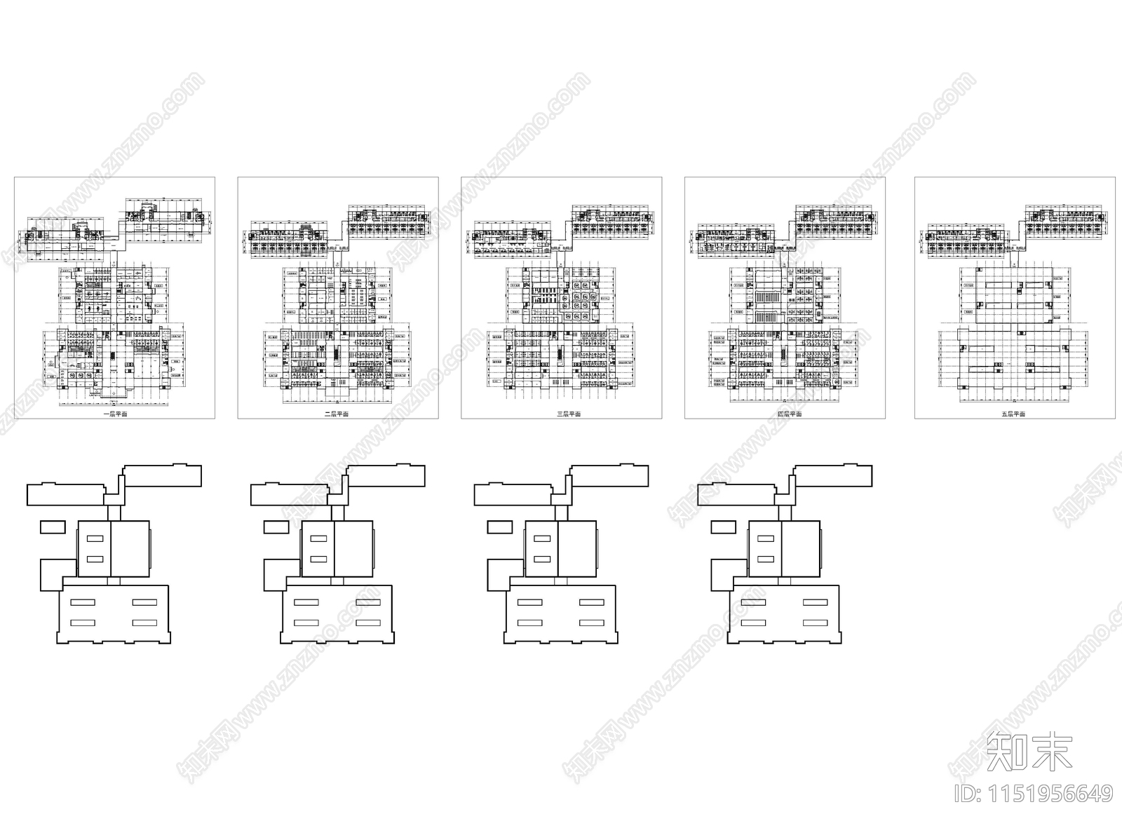 门急诊医技楼室内cad施工图下载【ID:1151956649】