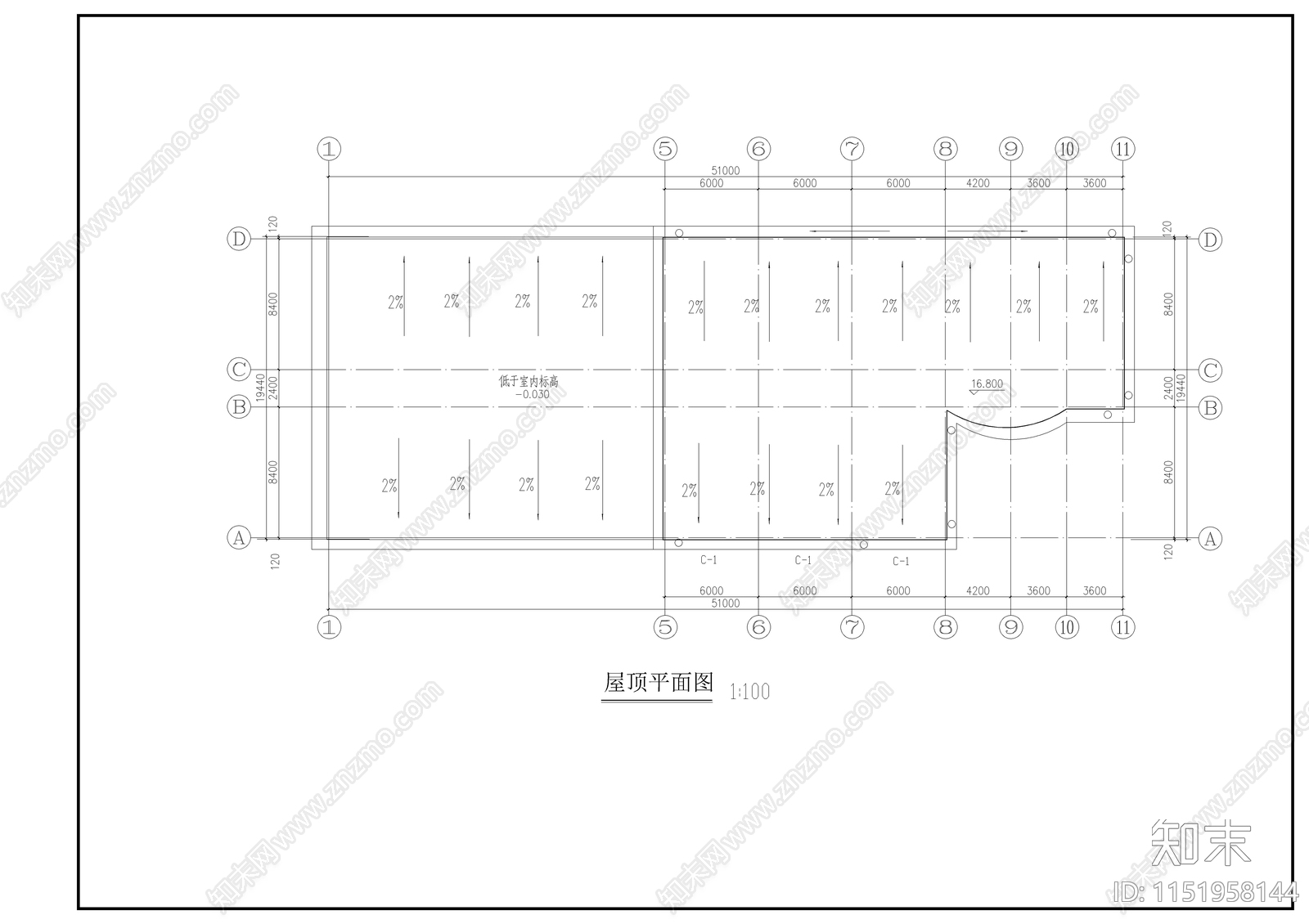 教学楼建筑cad施工图下载【ID:1151958144】