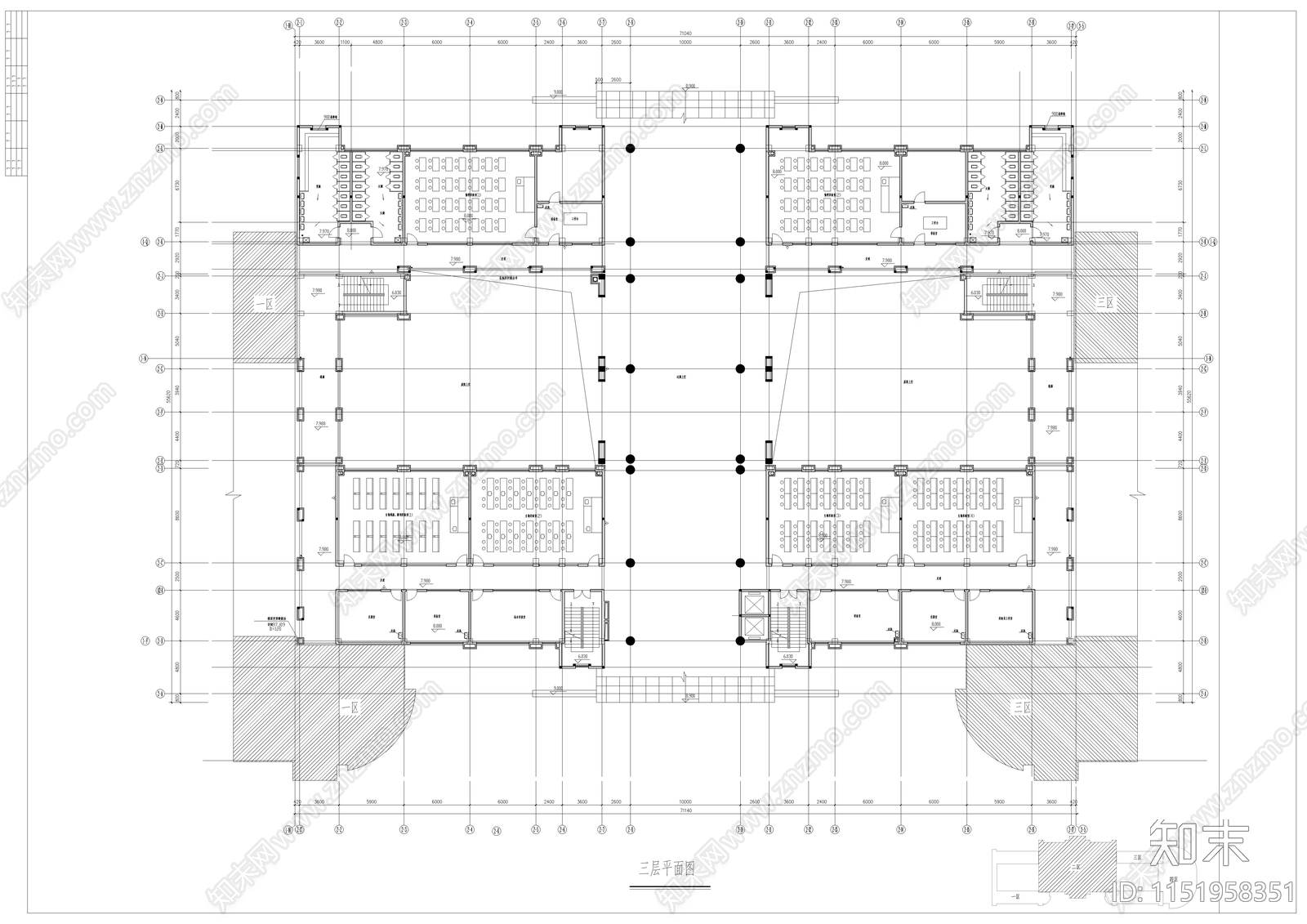 金山小学设计建筑cad施工图下载【ID:1151958351】