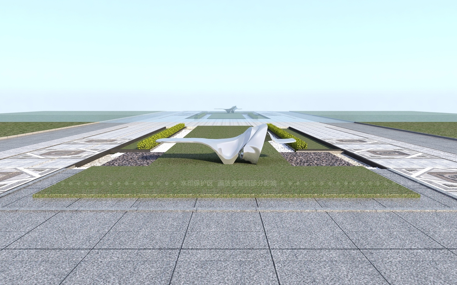 现代广场雕塑3D模型下载【ID:1151959112】