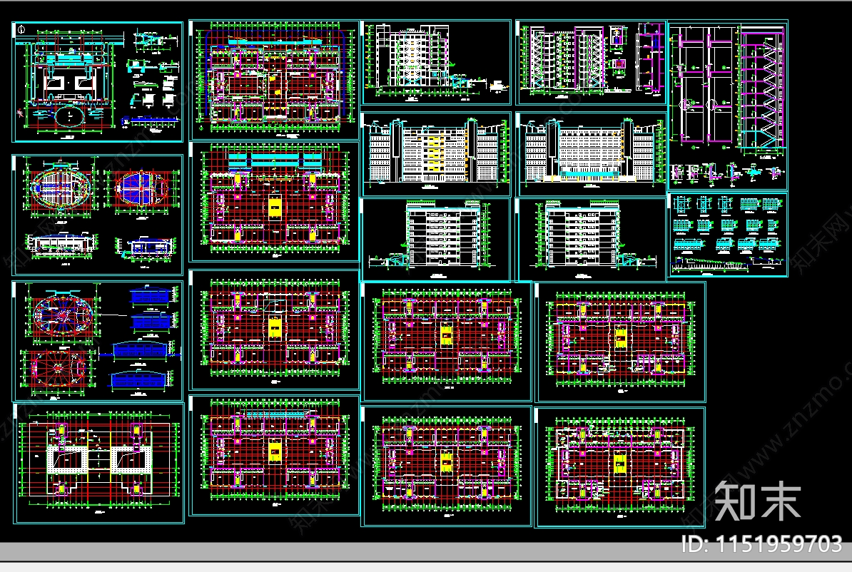 教学楼建筑cad施工图下载【ID:1151959703】