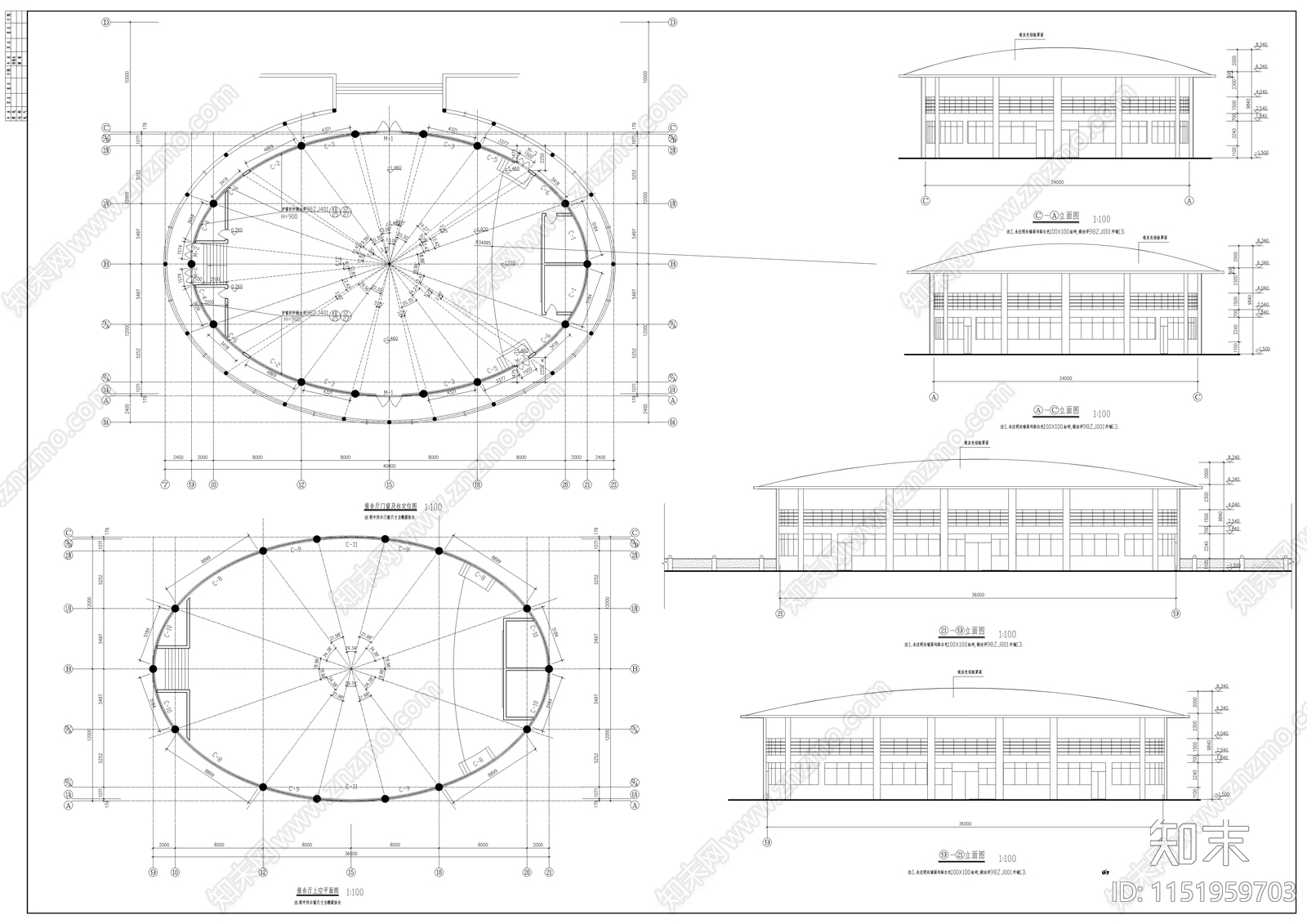 教学楼建筑cad施工图下载【ID:1151959703】