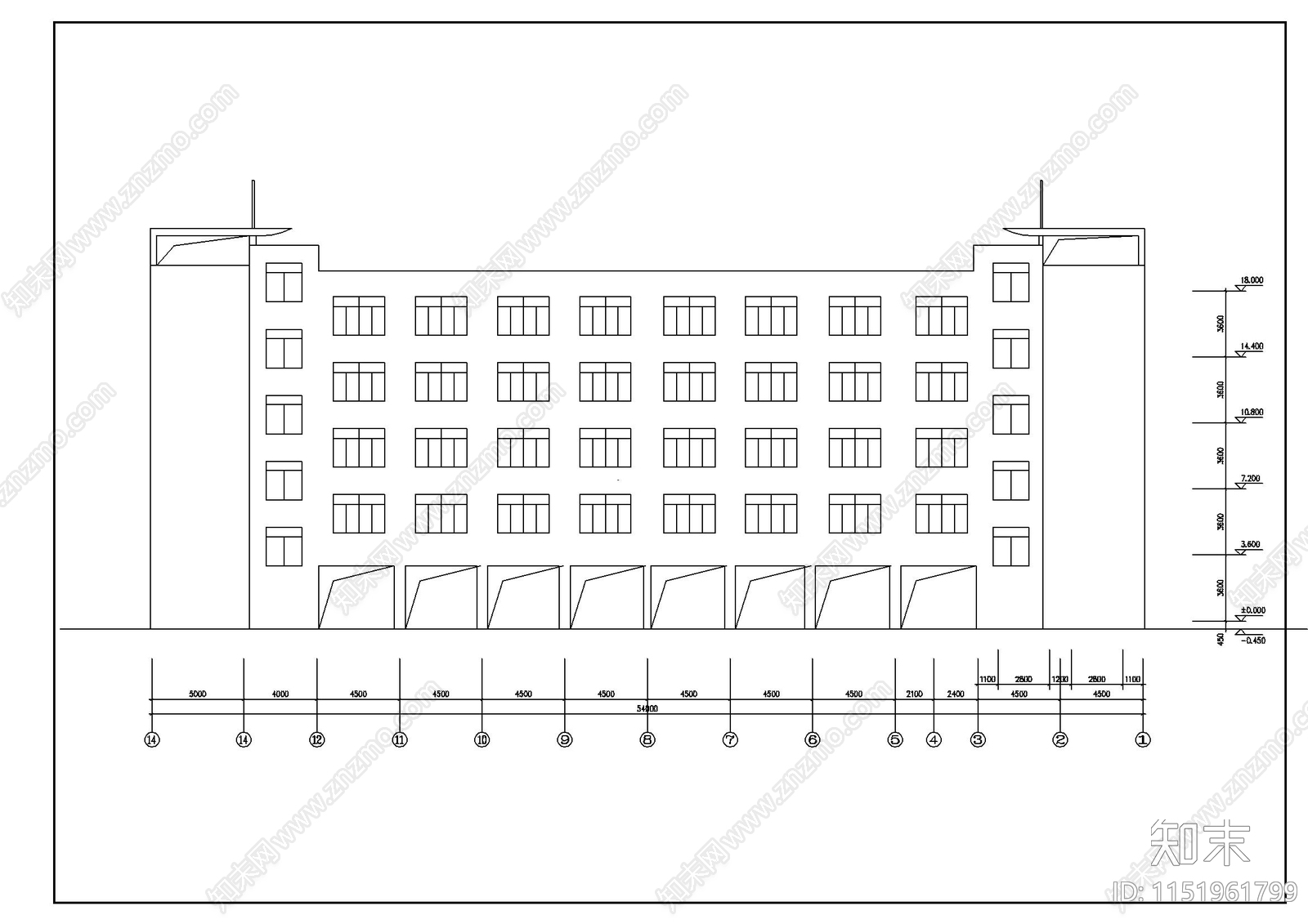 某教学楼建筑cad施工图下载【ID:1151961799】