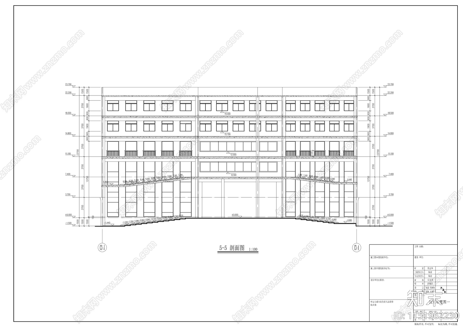 某学校教学楼建筑cad施工图下载【ID:1151962230】