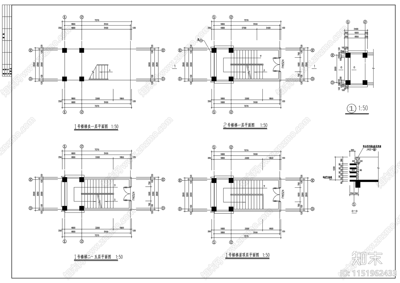 某学校教学楼建筑cad施工图下载【ID:1151962433】