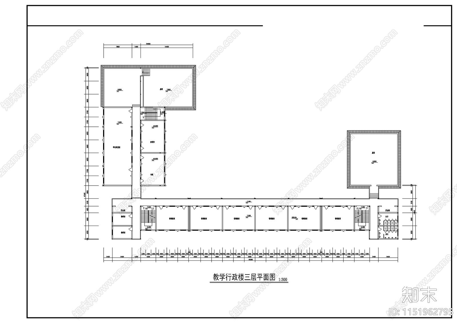 某农村中学建筑cad施工图下载【ID:1151962795】