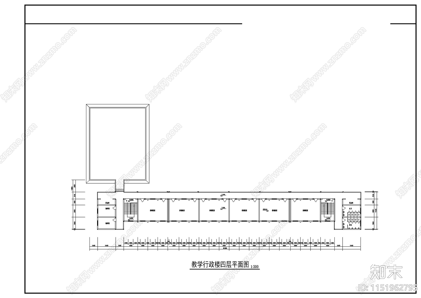 某农村中学建筑cad施工图下载【ID:1151962795】