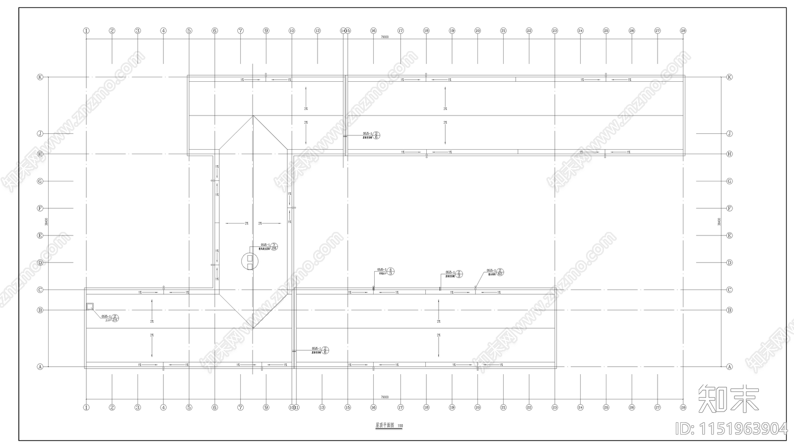 某县高中教学楼建筑cad施工图下载【ID:1151963904】