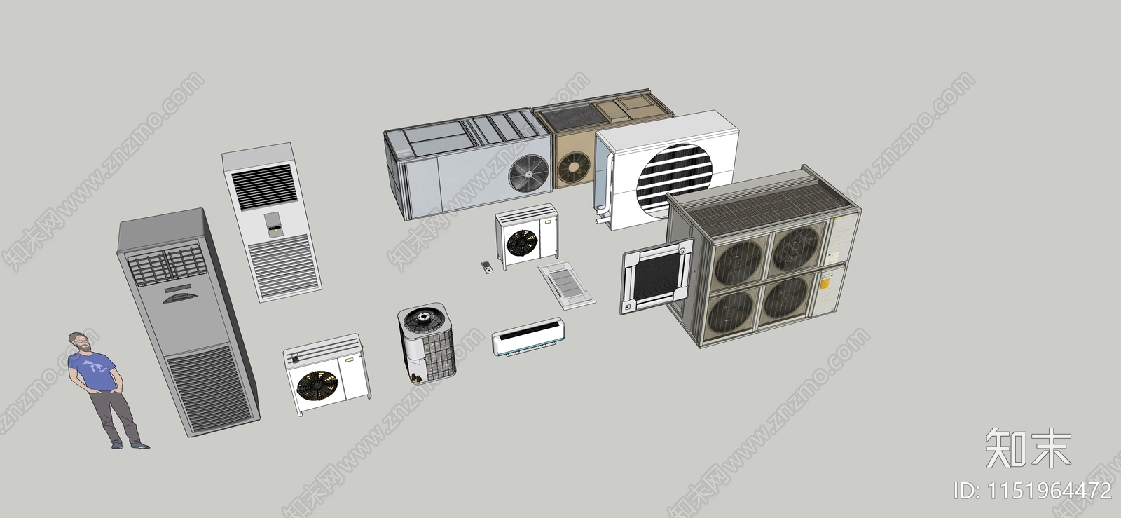 空调内外机SU模型下载【ID:1151964472】