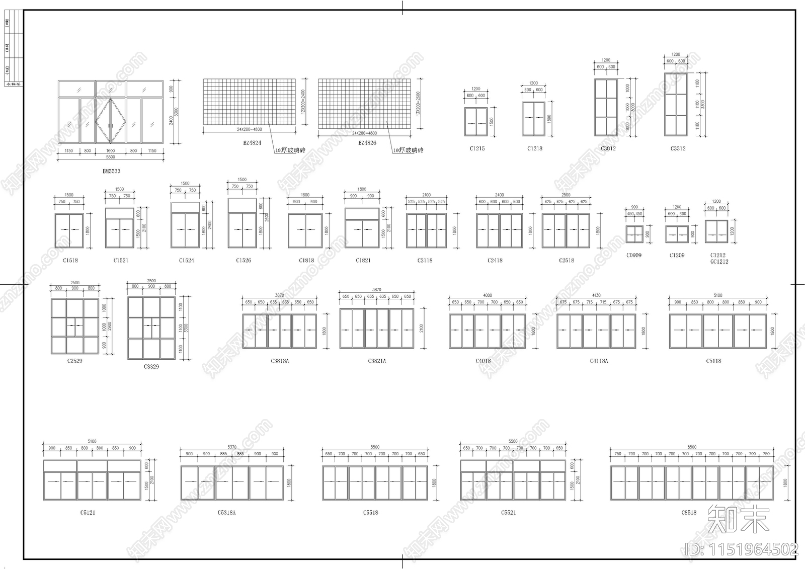 五层中学图书馆建筑cad施工图下载【ID:1151964502】