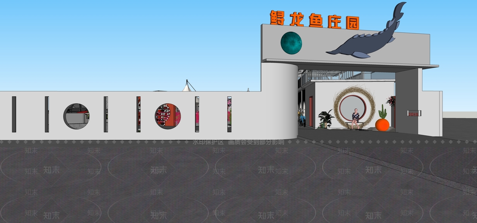新中式自助烧烤农庄SU模型下载【ID:1151966124】