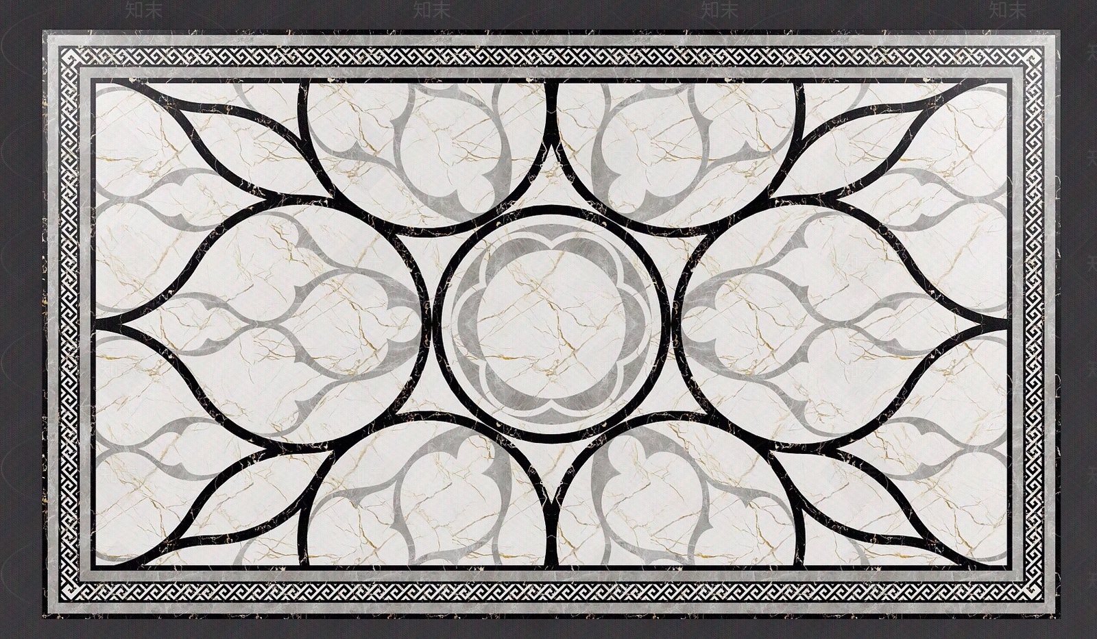 中式石材拼花贴图下载【ID:1151965349】