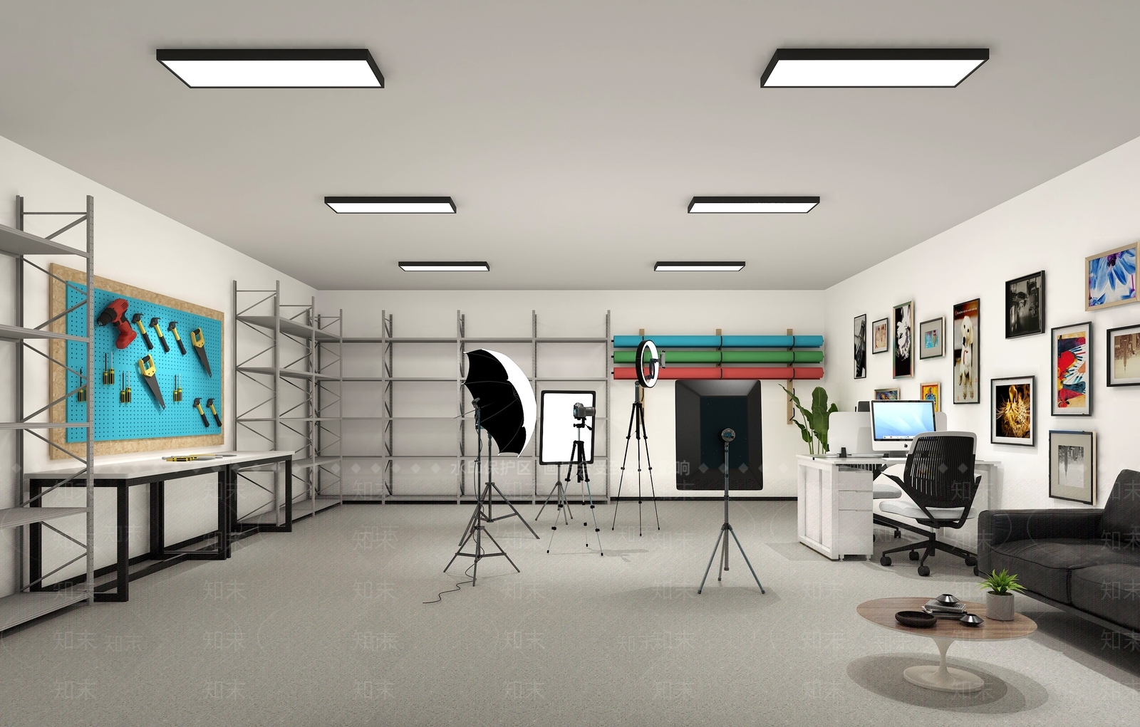 现代摄影棚3D模型下载【ID:1151966021】