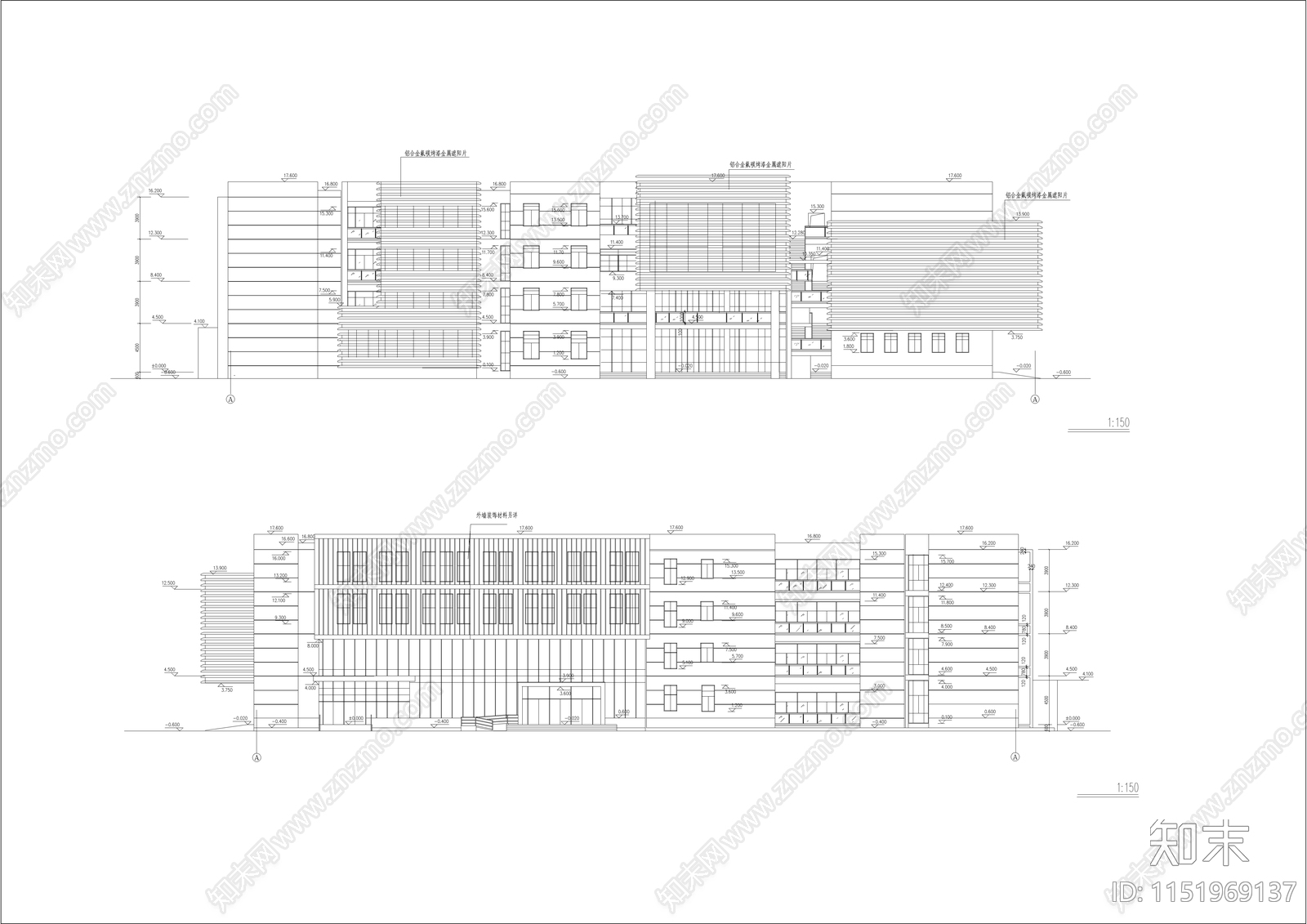 某小学教学楼建筑cad施工图下载【ID:1151969137】